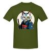 Piece Ninja Warrior Novelty  Cotton TShirt Samurai Cat Tees Tops For Unisex