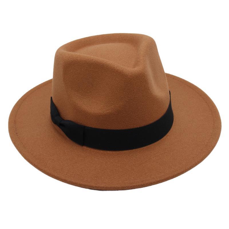 Zylinderhut Shanghai Beach Jazzhut Herren- und Damenhut im ausländischen Stil Filzhut Temperament Imitat Wollhut Chinesischer Stil Tide