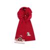 Korean Style Red White Cute Puppy Scarf Autumn and Winter New Style Gentle and Sweet Atmosphere Warm Knitted Small Scarf