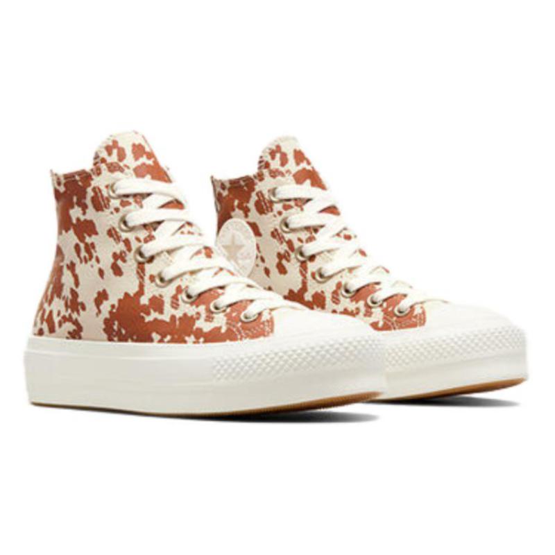 Converse Chuck Taylor All Star Durable and Lightweight High Top Canvas Shoes Women's Brown White