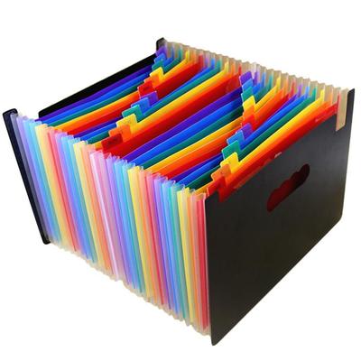Accordion A4 Document Organizer Rainbow Color Convenient and Efficient Office Bag