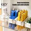 Space-saving Fridge Rack Refrigerator Door Organizer, Partitioned Storage Hanging Basket, with Snap-On Snack Container Telescopic Design, for