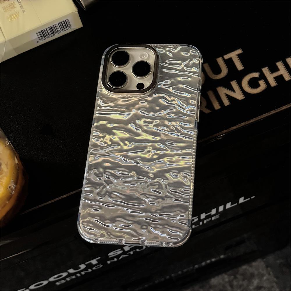 Wave IMD Suitable for Apple Phone Case 16pro Max High end Iphone15 Anti Fall 14 Laser Simple 13