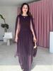 European & American Women's Fashion 2025: Elegant Casual High-Waist Round Neck Long Dress