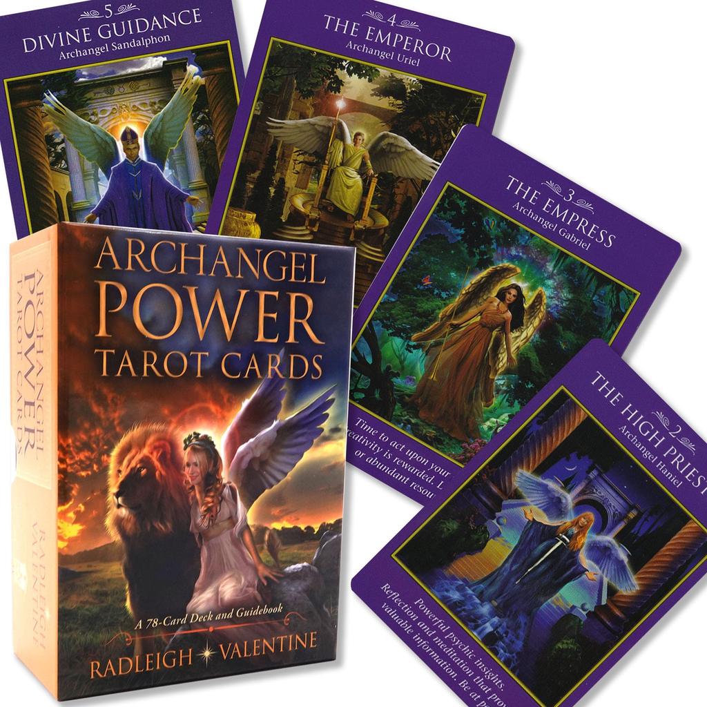 Archangel Power Tarot Cards, English Version, Tarot Reading Instructions, Japanese Instruction Manual Included, Authentic Tarot Cards, 78 Cards