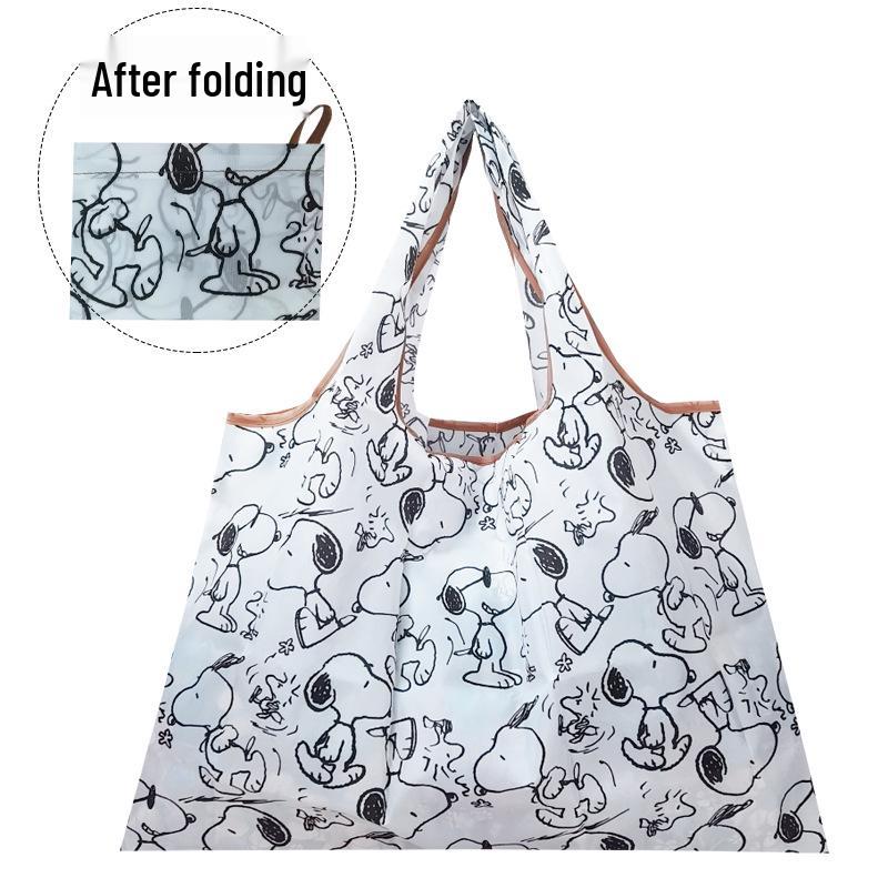Eco-friendly Foldable Shopping Bag – Japanese & Korean Cartoon Design, Portable and Sturdy