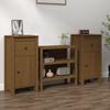Vidaxl Cabinets, 2 Pcs, Honey Brown, 40X35X80 Cm, Solid Pine Wood
