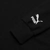PUMA Puma Logo Letter Print Drawstring Hoodie Unisex Black
