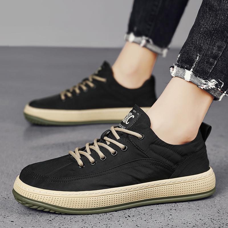 Canvas Herbst- und Winterschuhe schwarz lässige Board-Schuhe leichte Stoffschuhe weiche Sohle Arbeitsschutz Trendschuhe