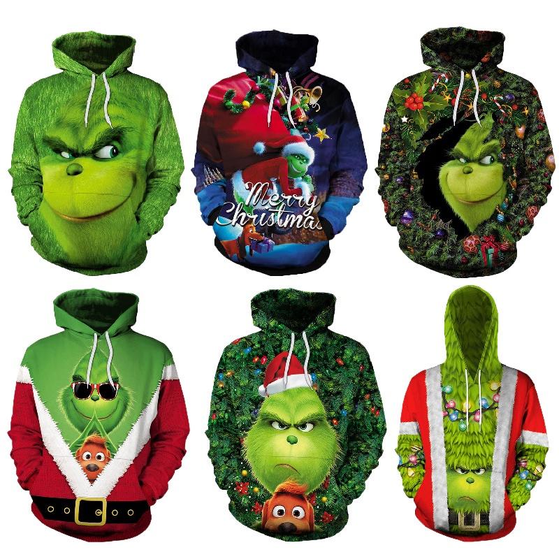 Men New The Hoodies 3d Printed Pullover Sweatshirt Christmas Cosplay Coat
