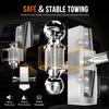 Adjustable Aluminum Tow Hitch for 2-Inch Receiver, 6-Inch Drop/Rise, 12,500 LBS GTW with Anti-Theft Locking Pins