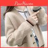 And Autumn New Spring Loose Vneck Diamond Lattice Knitted Cardigan Womens Jacket Knitted Sweater Outside Womens Clothing