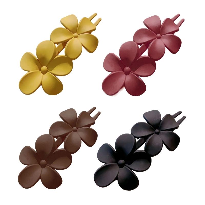 

Elegant Matte Flower Hair Barrettes with Strong Clasp Secure Hair Gripper for Various Hairstyle Women Accessory 1