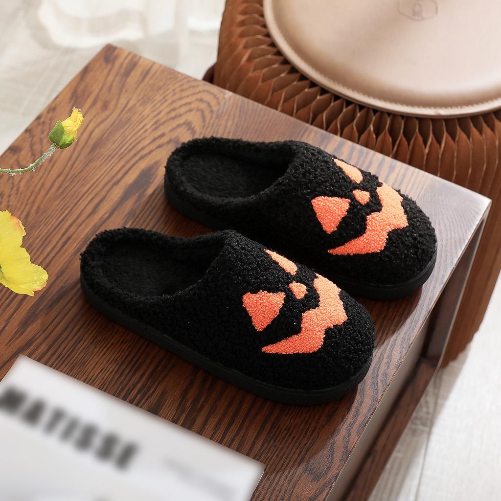 Fashion House Fuzzy Slipper Men Male Ghost Face Blue Evil Eye Home Shoes Plush Winter Warm Indoor Floor Non Slip Women Female Halloween