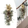 Weihnachts-Tropfen-Girlande Grün Blätter Weihnachtsdekoration für Haustür für Zuhause Kamin Feiertagsparty Garten