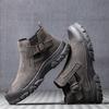 Men Fashion Steel Toe Caps Working Boots Cow Suede Leather Welding Shoes Worker Safety Boots Security Ankle Botas Safe Footwear