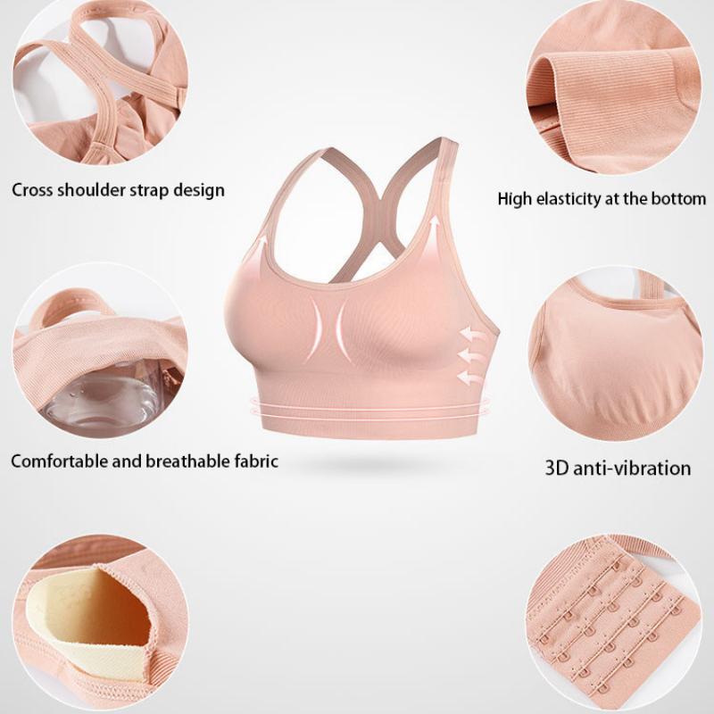 Sports Bras Crop Top Fitness Gym Running Sportswear Women's Sports Underwear Push Up Brassiere Plus Size Yoga Top Bra