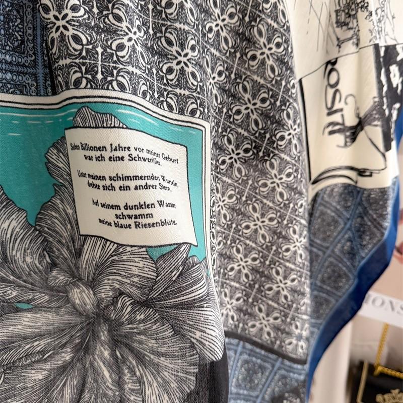 Eșarfă elegantă de mătase 2025: Design japonez și coreean, Stil subțire de vară, Protecție pentru gât