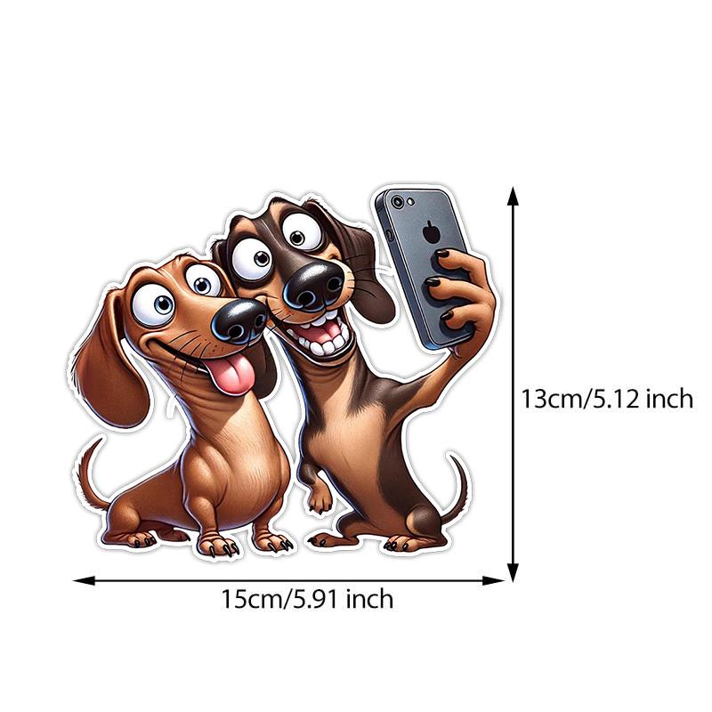 

Funny Humorous Dachshund Car Sticker Waterproof Vinyl Decal on Bumper Rear Window Laptop Self-adhesive Decal For Car Accessories TM244 A-15cm Longest Side
