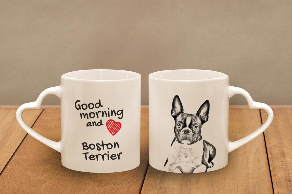 Boston Terrier, American Gentleman - Cup with a Dog, Adorable Cup with a Heart-shaped Handle, Universal Gift from the Art-Dog Brand