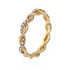 Premium Quality Gold Gemstone Anniversary Ring For Women With Classic Round Cut Design