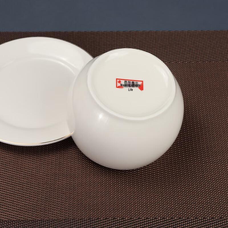 Sishi Yanhuo Ceramic Drum-Shaped Stew Bowl - 5 Inch (Set of 5)