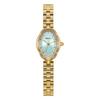 BERNY Armbanduhr Damen Gold Armbanduhr Damenuhr Vintage Kupfer Spiegelform Japanisches Quarzwerk 3ATM Wasserdicht Ganz Edelstahl Mode Damen