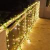 100LED Ivy String Lights 8 Modes Fairy Lights Green Plants Battery Powered Waterproof Party Wedding Garden Room Wall Decor