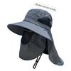 Summer Sun Hat Sun Protection Spring Outdoor UV Resistant Fishing Face Shield Sun Hat Large Brimmed Fisherman Hat For Male Woman