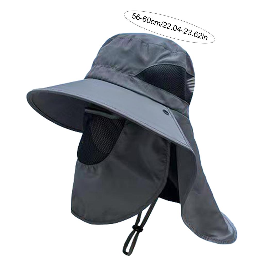 Summer Sun Hat Sun Protection Spring Outdoor UV Resistant Fishing Face Shield Sun Hat Large Brimmed Fisherman Hat For Male Woman