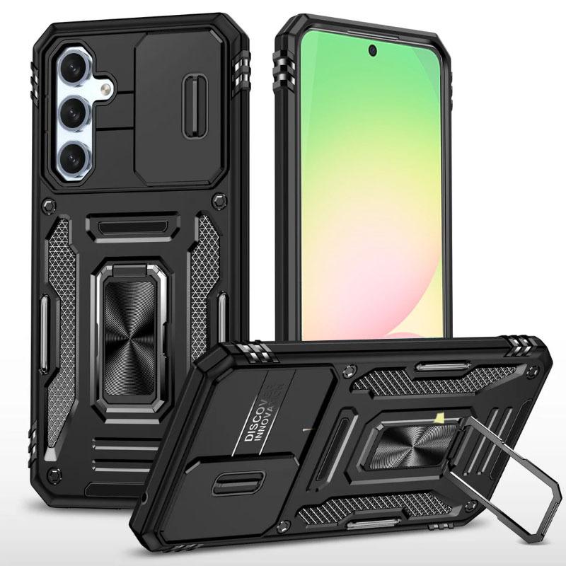 Shockproof Armor Phone Case For Samsung Galaxy A56 A36 A26 A16 A55 A35 A25 A73 Slid Camera Protect Magnetic Hybrid Ring Cover