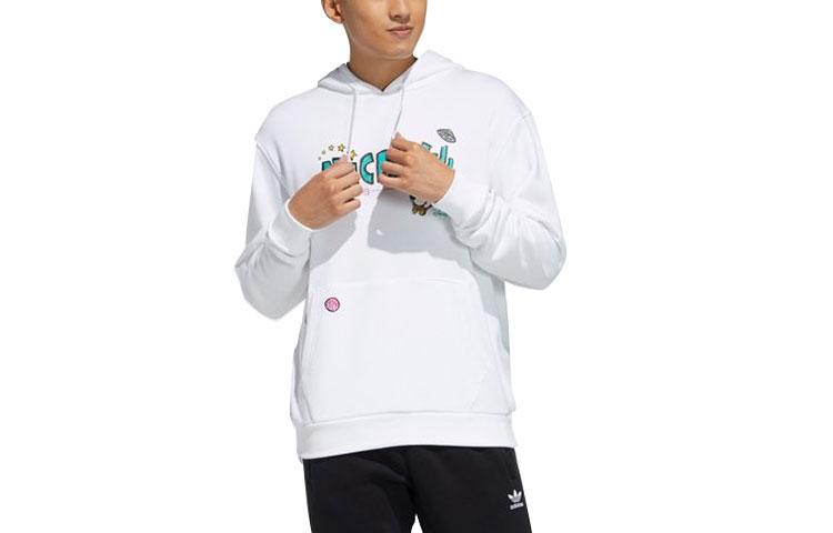 Adidas Originals Fangtastic Sweatshirts Men s White Hooded Moderate Regular H09181 XXS