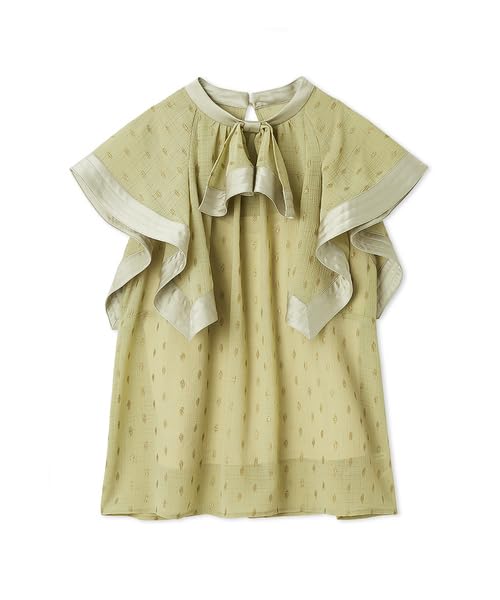 

Блузка с квадратными рукавами и оборками Lily Brown LWFB252100 OLV Женская