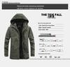 Men's Mid-Length Winter Slim Fit Washed Cotton Jacket - Thick Workwear Coat
