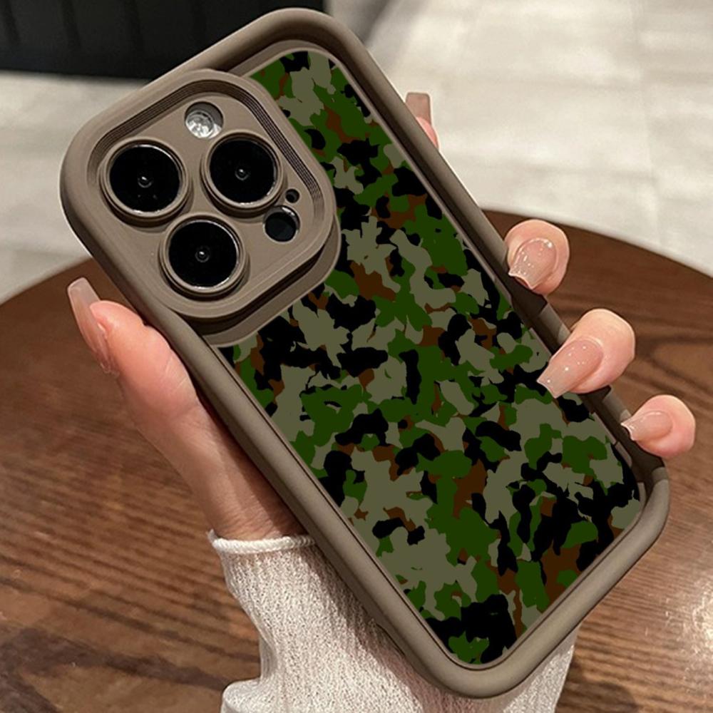LZ6 Camouflage Camo Design Silicone Phone Case for Xiaomi 11 Lite 5G 14T Redmi 14C 13C A3 Note 12 11 9 10 13 Pro Plus Shockproof Back Cover