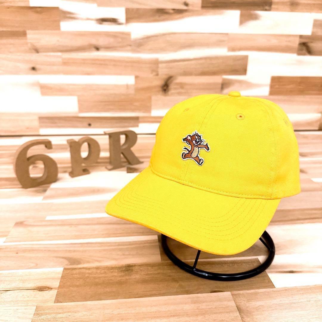 

[USED] Rare Kiss x Tom & Jerry Limited Edition Collaboration Minimal Patch Cap Yellow x Brown