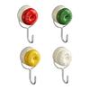 Suction Cup Wall Hook Reusable No Drill Hook with 180-degree Rotating Hook Design for Bathroom