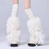 Japanischer Stil Flauschige Beinstulpen Kunstpelz Kniehoch Mädchen Socken Warmer Knieschutz Herbst/Winter