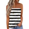 Women's Summer Sexy Tube Top Off Shoulder Sleeveless Tops Strapless Beach Vest Bandeau Shirt Backless Sexy Tops
