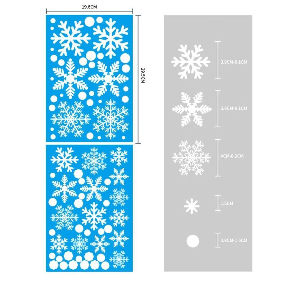 Snowflake Electrostatic Snowflake Sticker Anti-collision Reusable Snowflake Window Sticker PVC Xmas Glass Sticker Home Decals