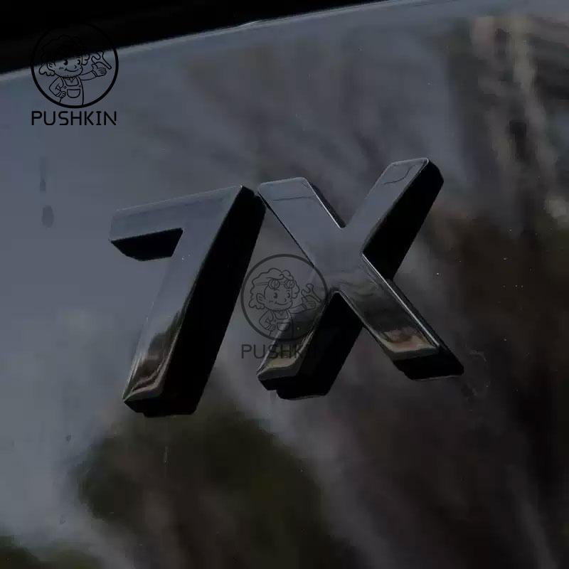 For Zeekr 7X CX1E 2025 2026 Blackened Car Emblem  Zinc Alloy Special Car Tail Emblems Accessories