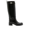 Ferragamo Gancini 55mm Knee Boots Black