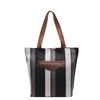 New Women's Bag Trendy Sweet Contrasting Handbag Canvas Bag Striped Tote Bag Large Capacity Shoulder Bag