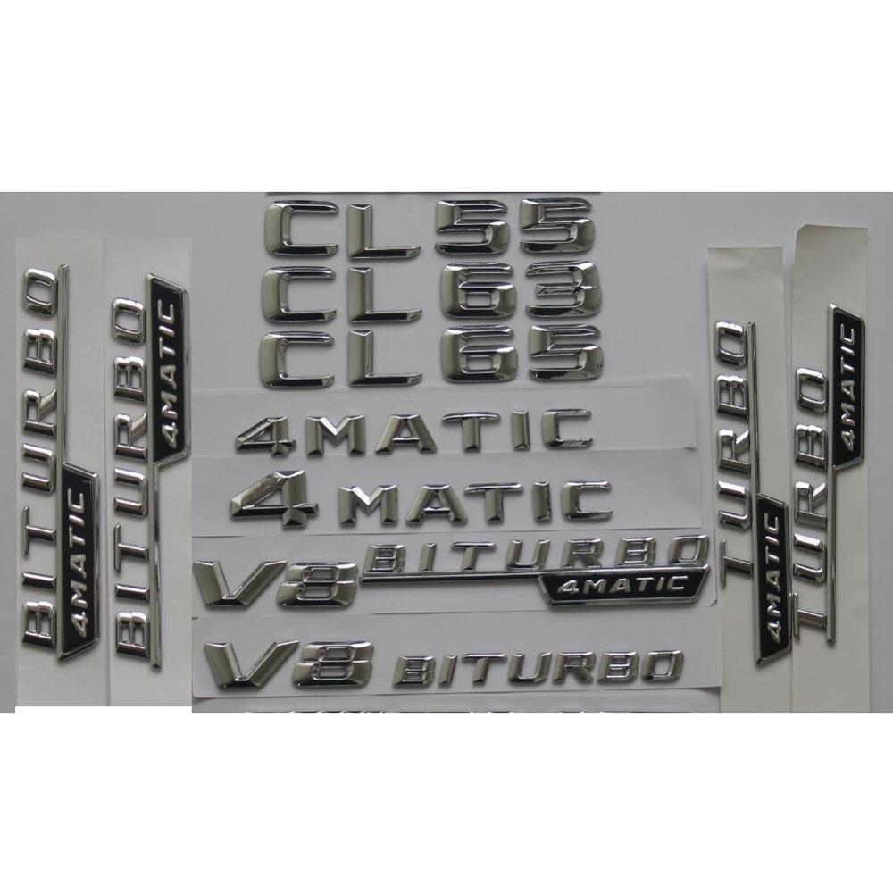 

Chrome Shiny Silver Trunk 3D Letters Badges Emblems Sticker for Mercedes Benz CL Class CL55 CL63 AMG CL500 CL400 CL600 CL550 AMG
