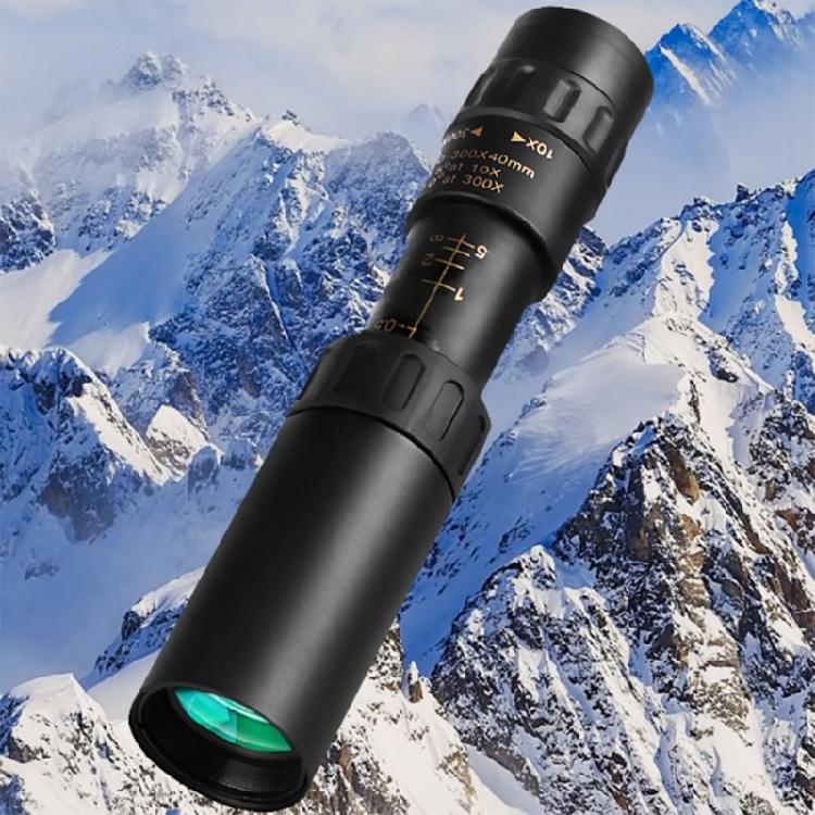 Handheld Monocular Telescope with Phone Adapter, Bird Watching Zooming Monocular High Power 300x40 Monocular Telescope