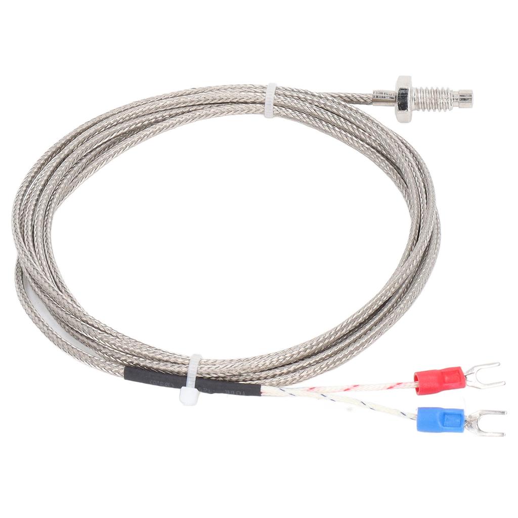 BERM K Type Screw Thermocouple Temperature Sensor Detector Gauge M6 Screw Thread 2 Wire Probe