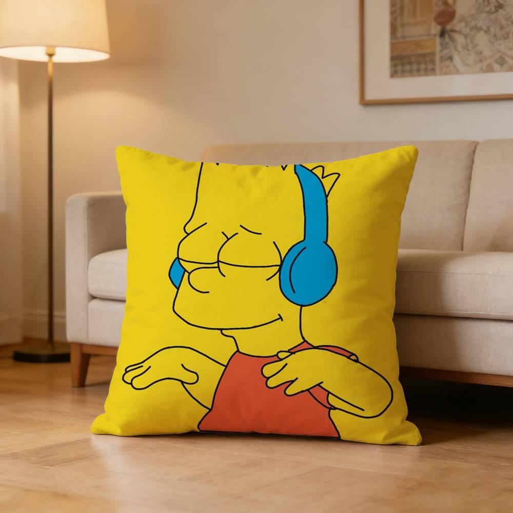 

Happy SSimpsonS Pillow Case for Sofa Living Room Home office Decor Protective Cover 30x30cm