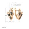 Abstract Butterfly Earrings For Women Black Natural Zircon With  Rose Gold Color High Quality Daily Fine Jewelry