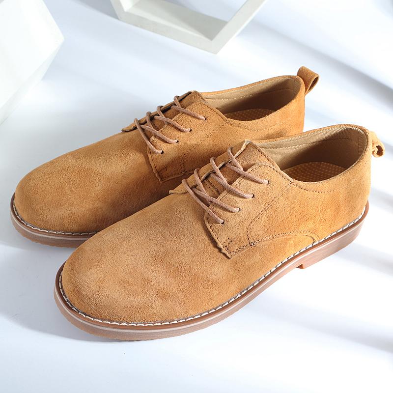 Fashion Handmade Men's Casual Leather Shoes Classic Suede Leather Oxford Shoes Comfortable Business Shoes Leisure Formal Dress Footwear