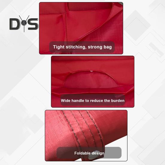 Foldable Shopping Bag Large Capacity Strong Load-bearing Waterproof Reusable Collapsible Grocery Bag Holder Tote